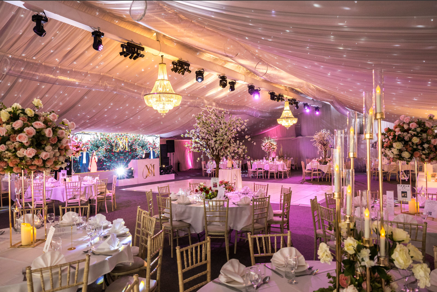 Reception at Stockley marquee