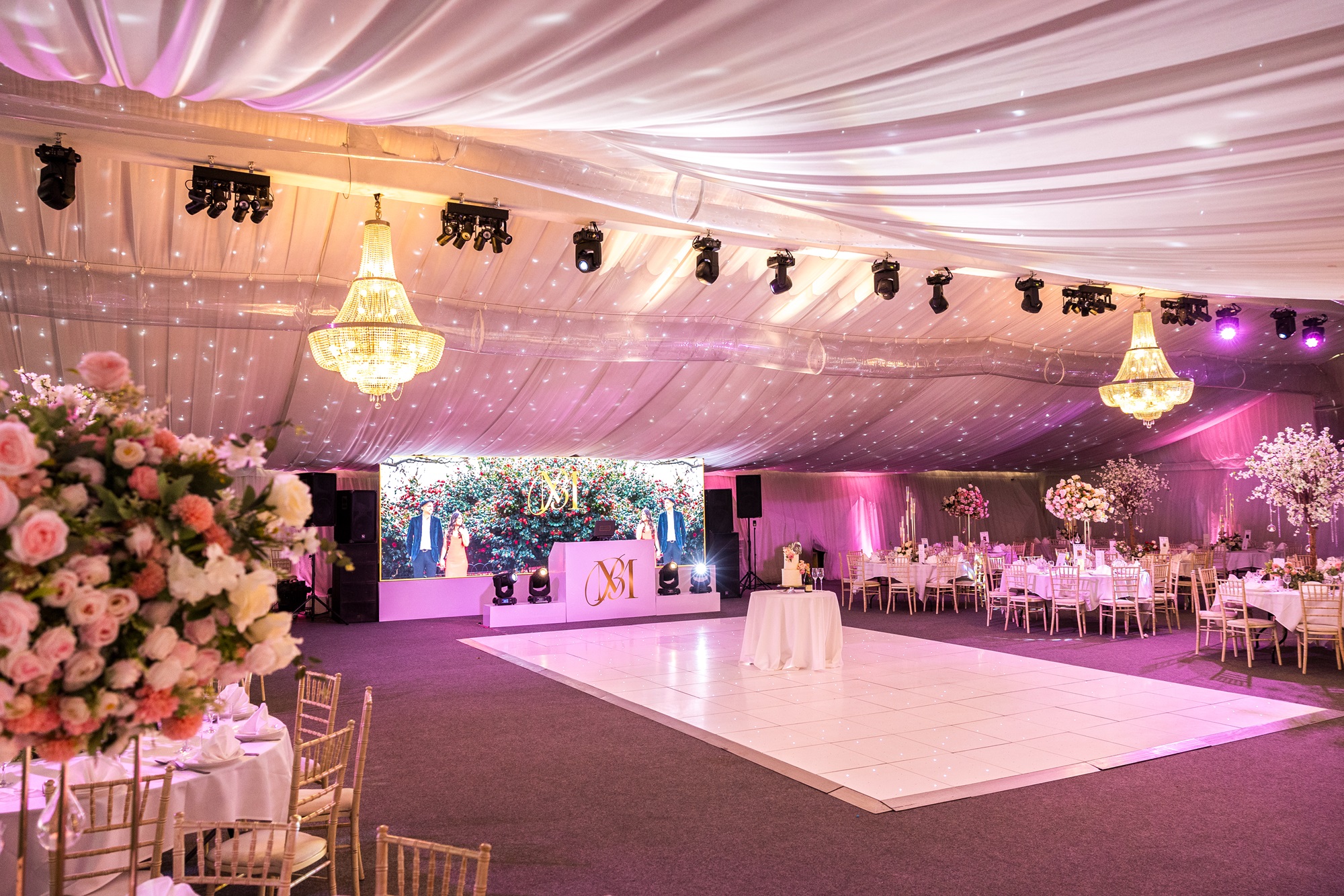 Reception decor Stockley marquee