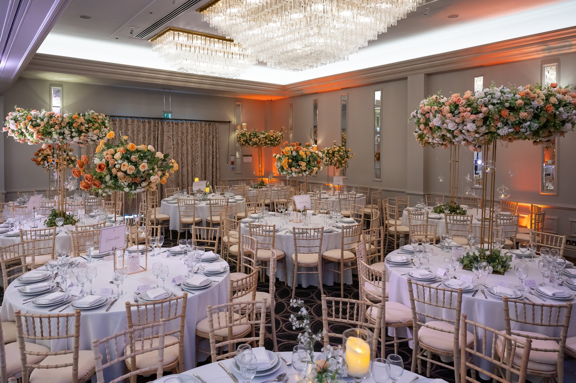 Reception decor at sopwell house