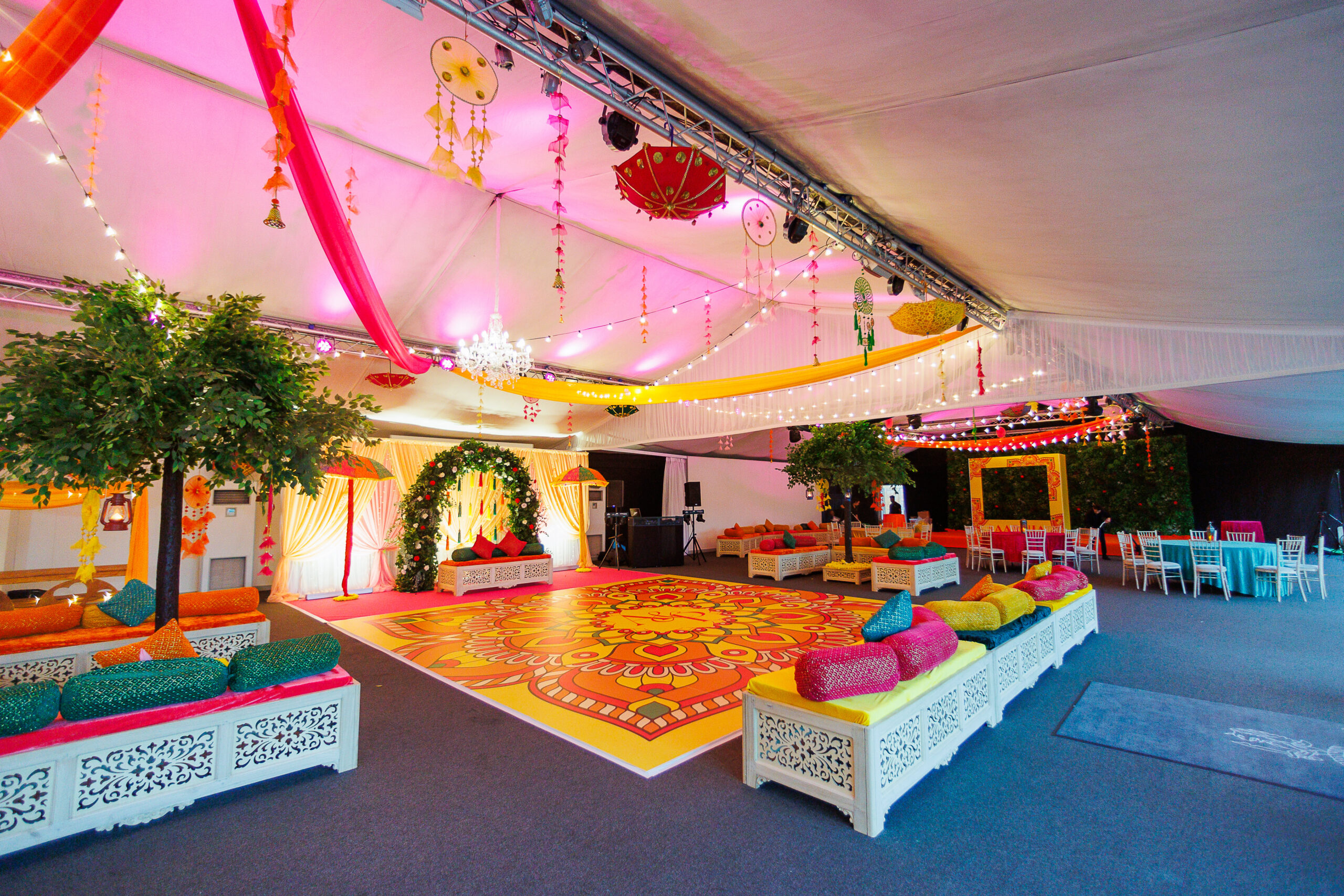 Mehndi decor at braxted park