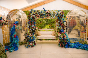 Peacock theme mehndi decor