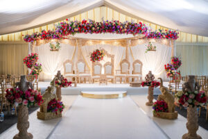 Mandap at warbrook house Floating Sai mandaps