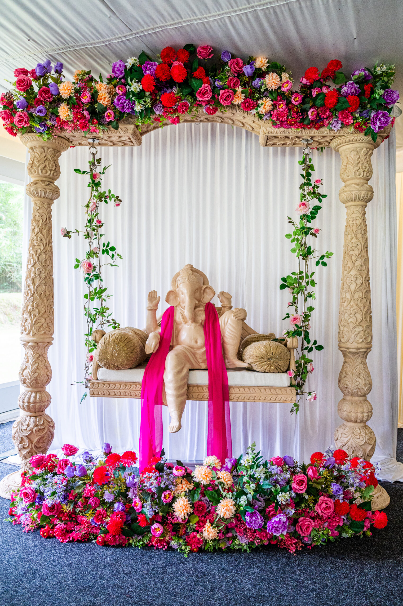 Warbrook house marquee foyer Sai_Mandap