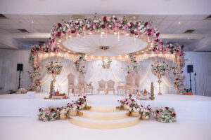 Radhika floating mandap at Devere Beaumont estate - Sai mandaps