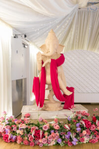 Fennes estate foyer decor Sai mandaps