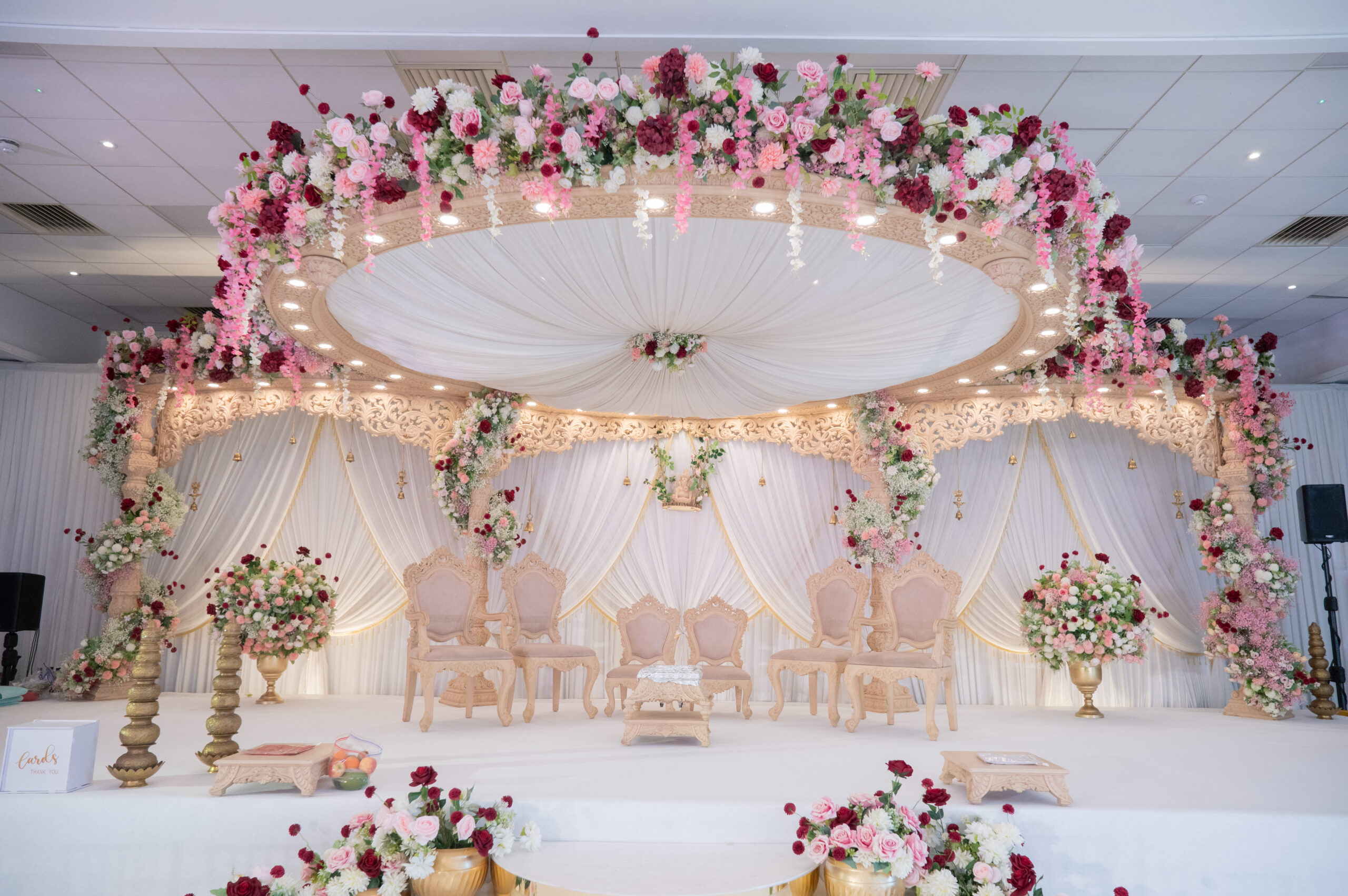Floating Radhika mandap at Devere Beaumont estate - Sai mandaps