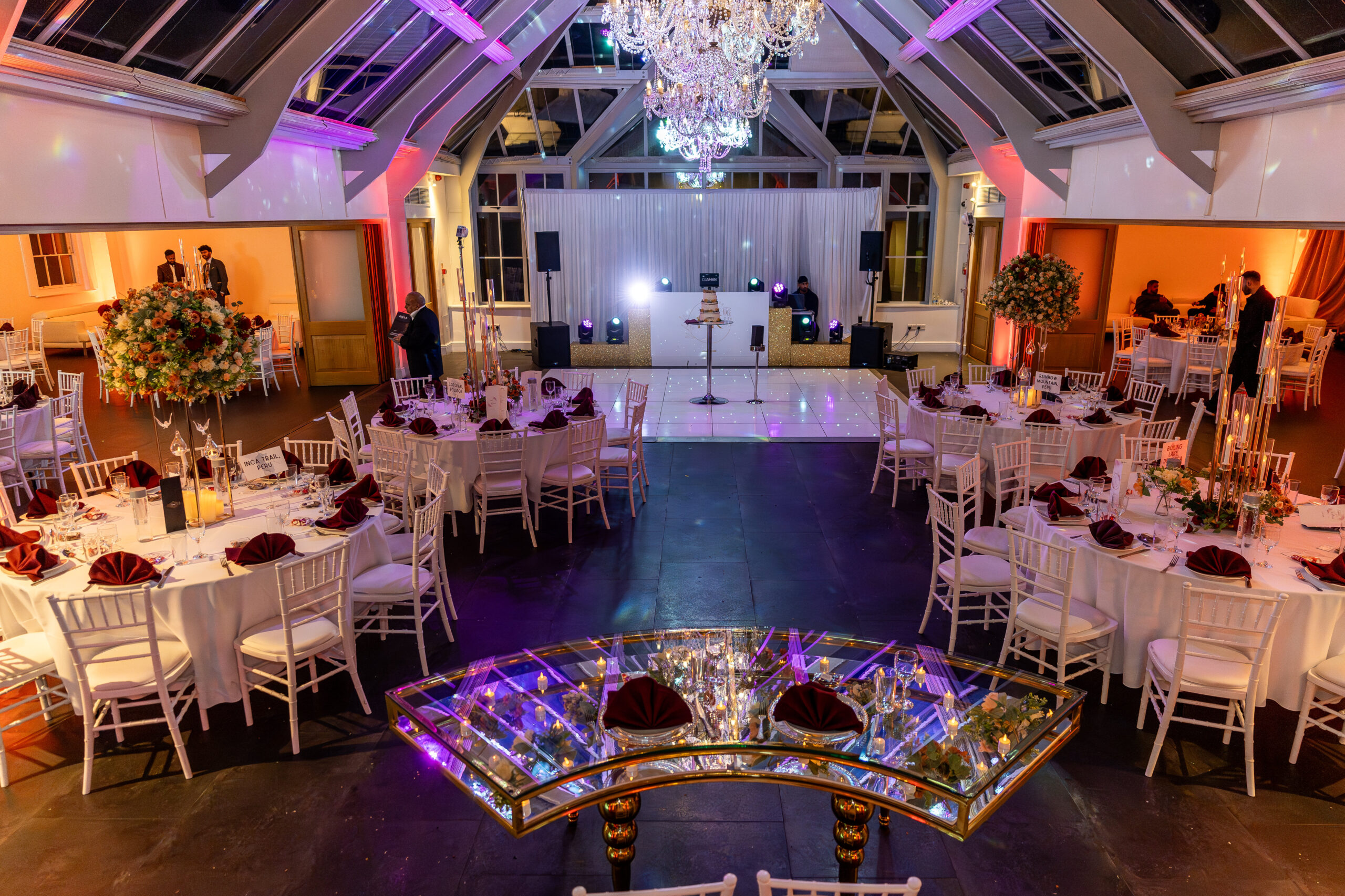 Reception decor at Botleys Mansion
