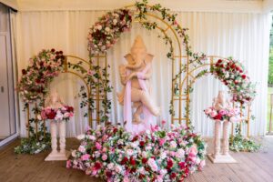 Foyer decor at pendley manor