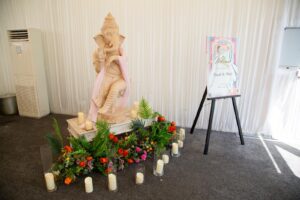 Foyer decor at Ponsbourne