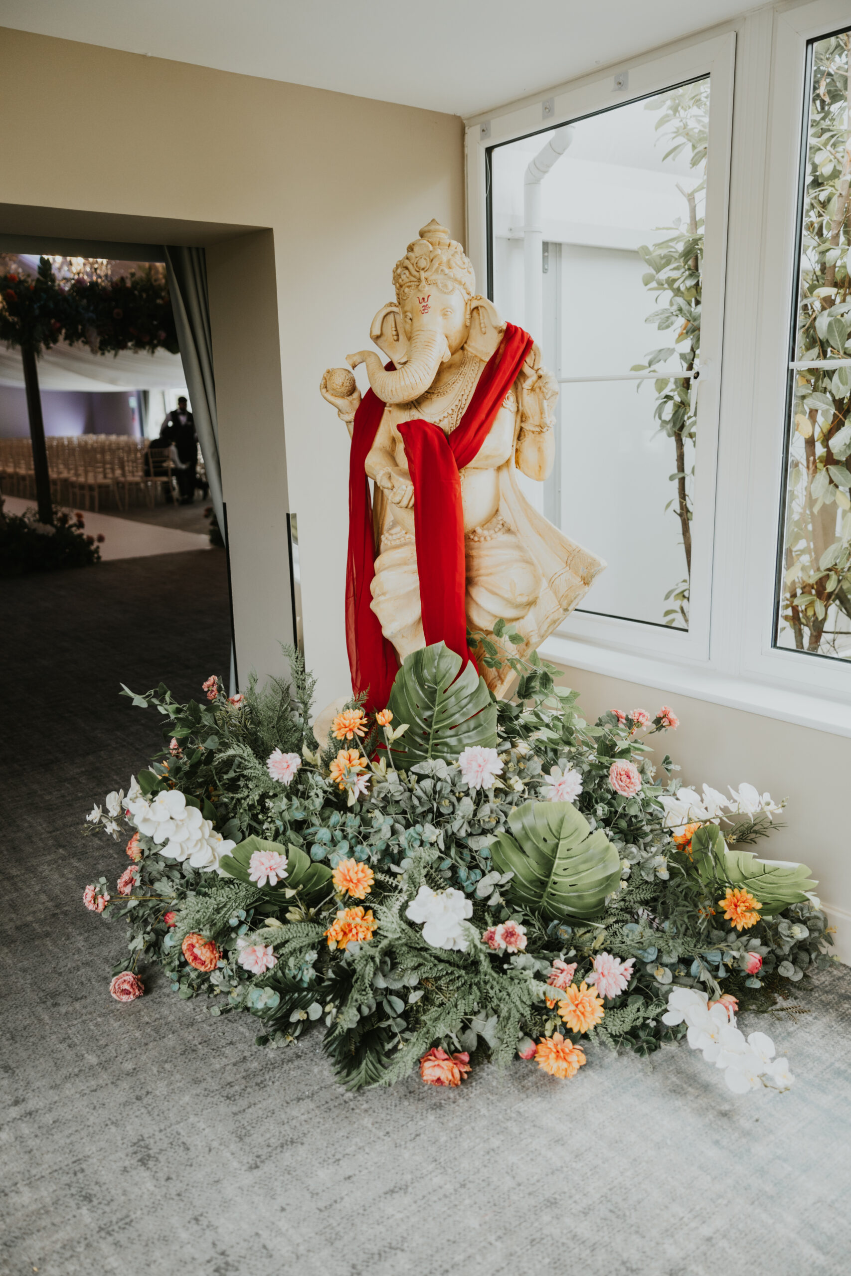 Foyer decor at Oakley hall