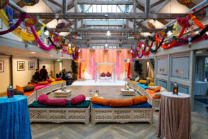 Vibrant Sangeet Lounge & Stage Setup