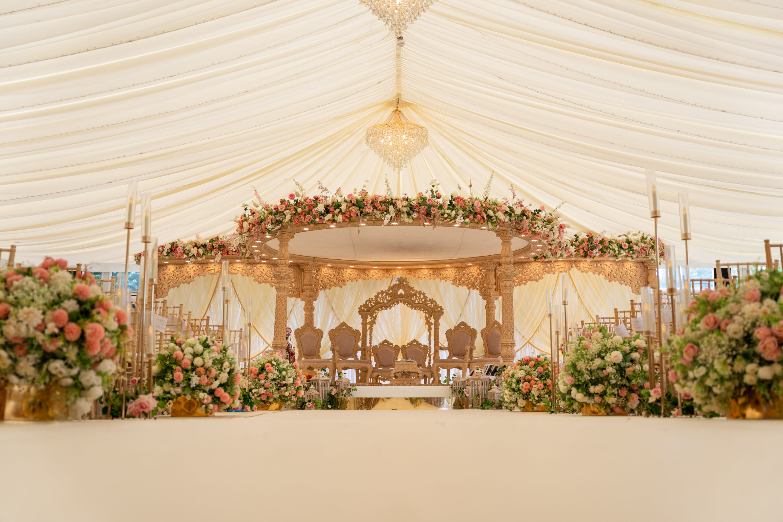 6 Pillar Radhika mandap at Quendon parklands