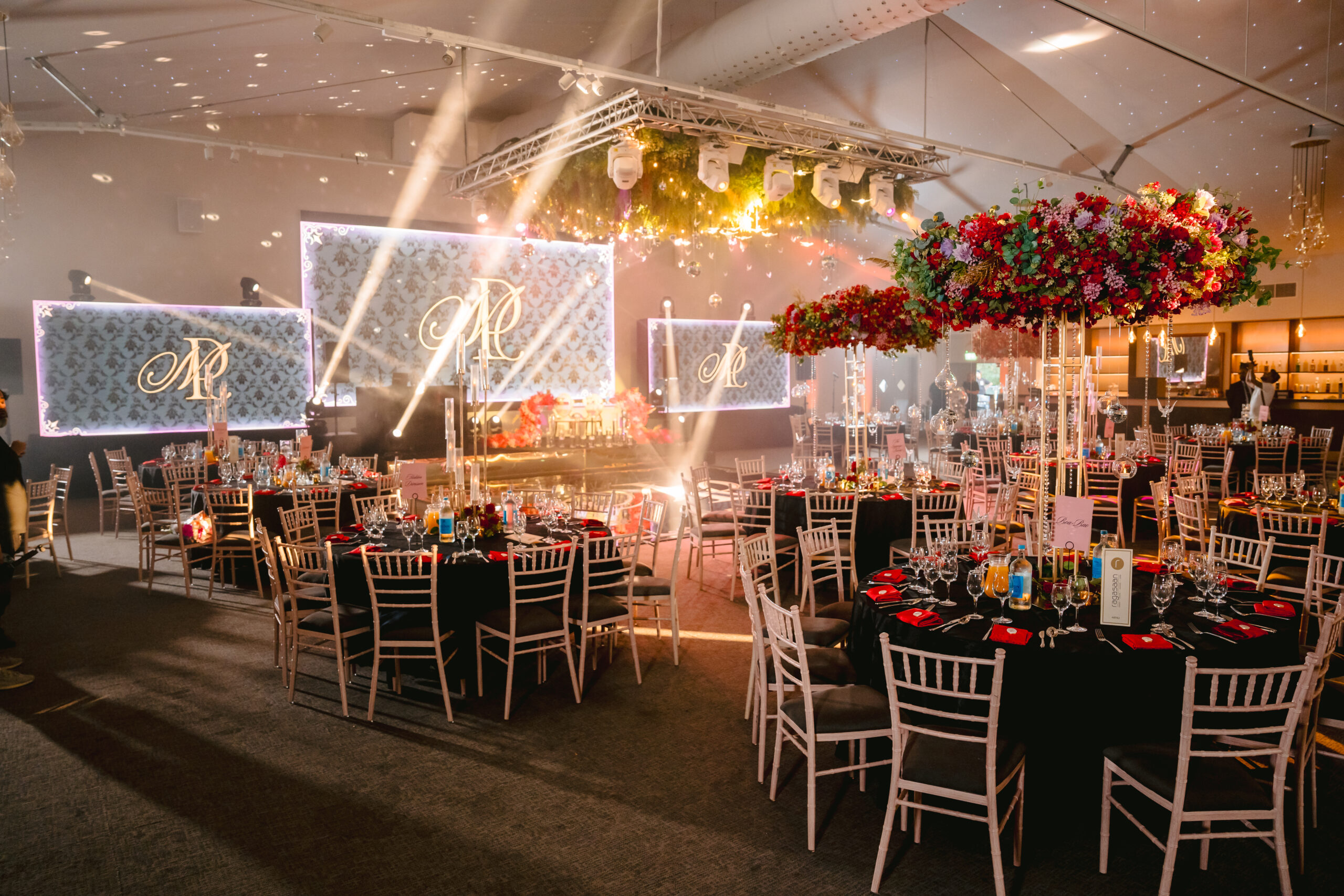 Reception decor - East hamstead park