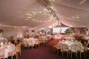 Reception decor at Luton Hoo Sai mandaps
